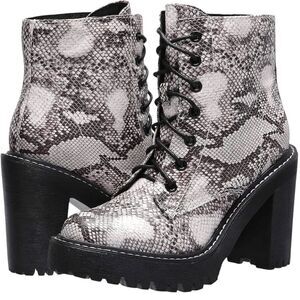 MADDEN GIRL Boots Women’s 8.5 Platform Combat Snakeskin Steve Madden ARCHIEE